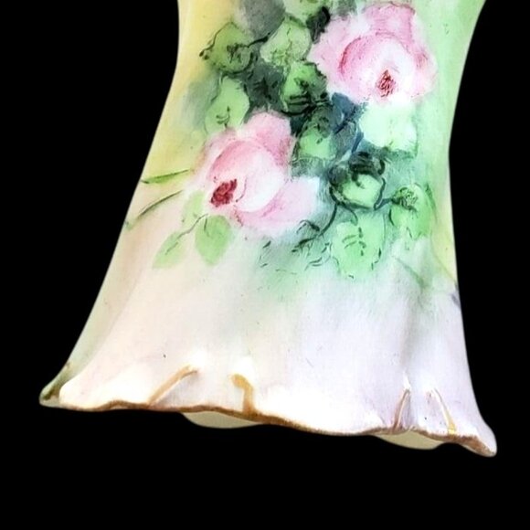 Antique Porcelain Hand Painted Roses Toothpick Match Holder Versailles - Picture 5 of 14